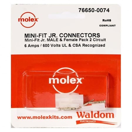 Molex Mx Mini-Fit Conn.2Ckt Plg/R WMF3901PRT